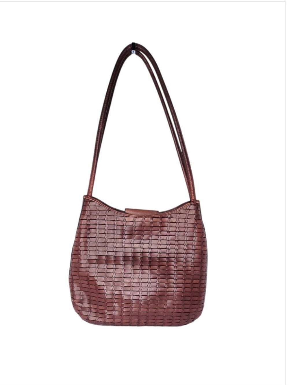 Fossil Woven Shoulder Bag in Dark Brown